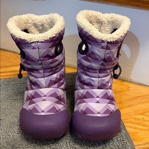 Bogs Kids Purple Geometric Winter Boots